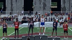 high jump podium